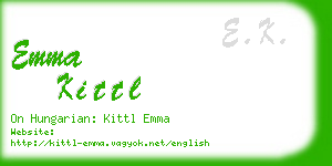 emma kittl business card